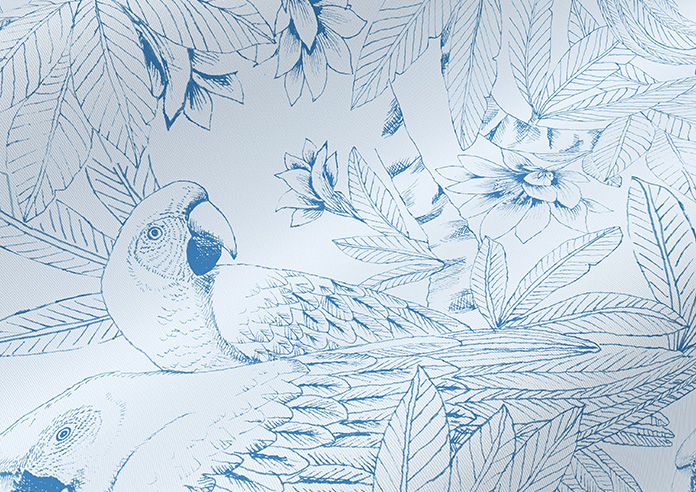 Peruvian Parrots, Mica Blue - Roller Blind - Image 4
